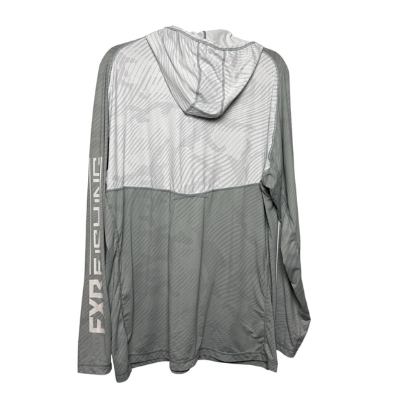 FXR Fishing Pullover Hoodie Sweatshirt Mens Gray Casual XL Outdoors Sunshield - Picture 6 of 9